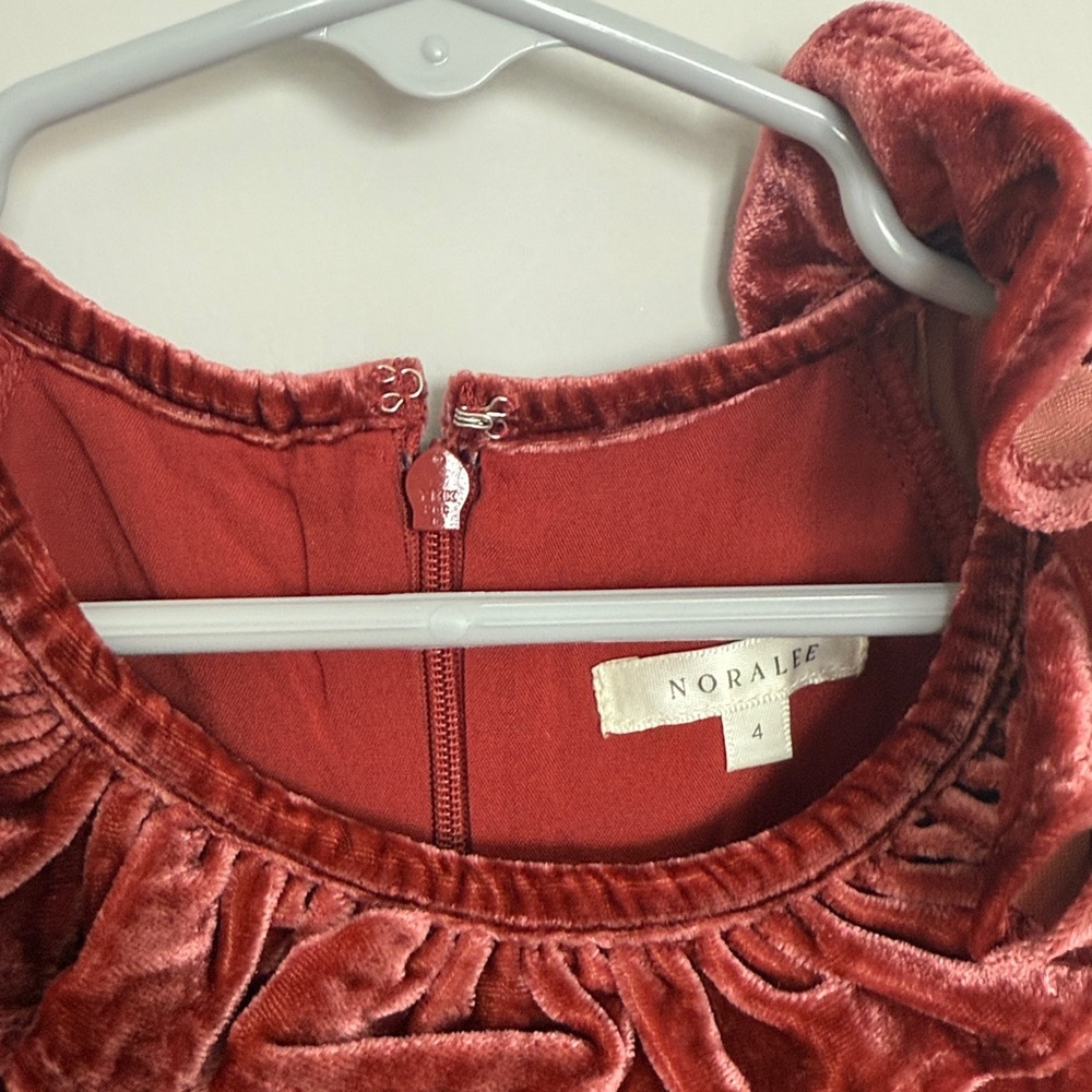 Noralee Adeline 2T Velvet Ruby toddler Dress - Picture 4 of 5